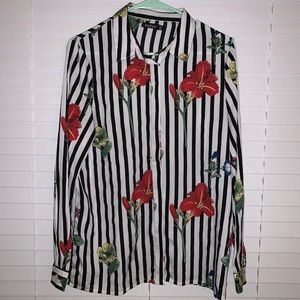 BooHoo Collared Long Sleeve Shirt